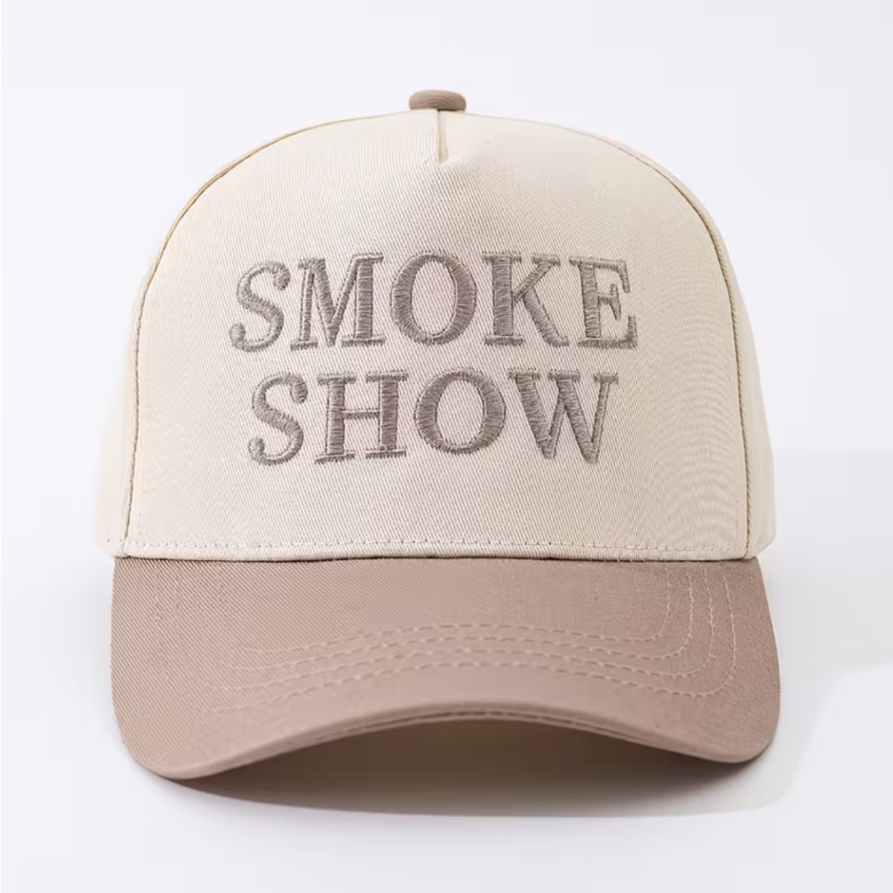 Smoke Show Beige & Brown Hat